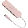Hub USB-C j5create JCH342ER-N 4 puertos Type-C Type-A Gen 2 10000 Mbit/s rosa