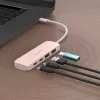 Hub USB-C j5create JCH342ER-N 4 puertos Type-C Type-A Gen 2 10000 Mbit/s rosa