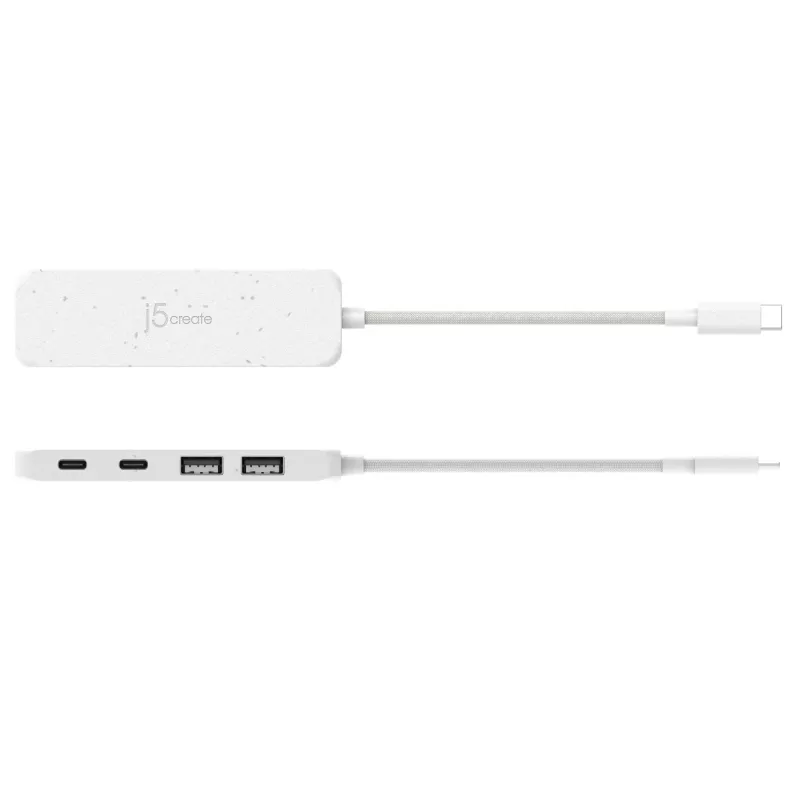 Hub USB-C a 4 puertos Type-C y Type-A Gen 2 ecológico j5create