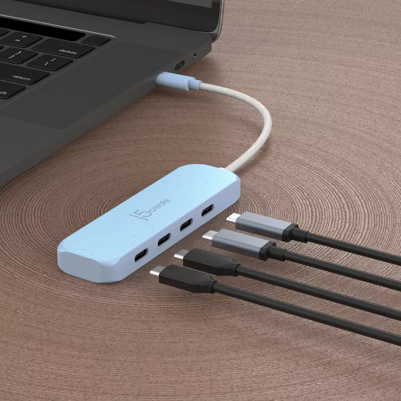 Hub USB-C j5create JCH345EC-N 4 puertos Type-C Gen 2 10000 Mbit/s