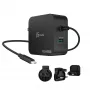 Cargador j5create 102W GaN PD USB-C 2 puertos con enchufes intercambiables