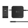 Cargador j5create 102W GaN PD USB-C 2 puertos con enchufes intercambiables