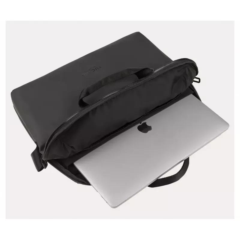 Tucano Gommo BGOM15-BK bolso para portátiles de 15,6 pulgadas y MacBook Pro 16 pulgadas (40,6 cm), material reciclado resistente al agua, correa para el hombro, negro