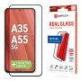 Displex Full Cover protector de pantalla (10H) para Samsung Galaxy A35/A55 5G, marco de montaje Eco, cobertura total