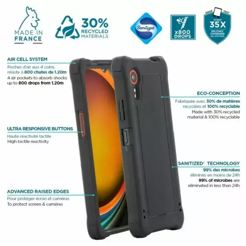 Funda Mobilis XCover 7 16,8 cm (6,6 pulgadas) Gris