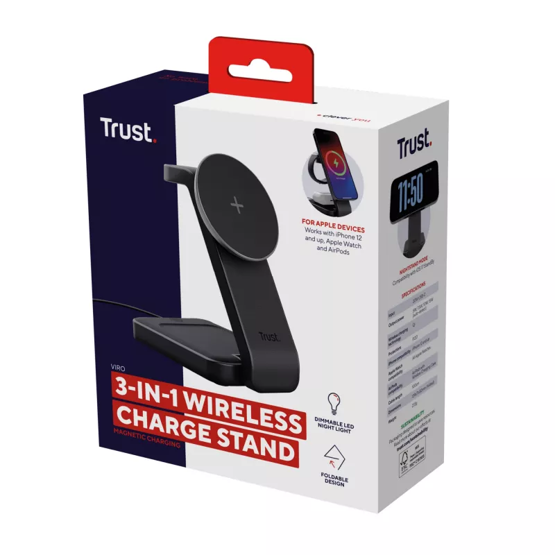 Trust Viro Auriculares, Headset, Smartphone, Smartwatch Negro USB Carga inalámbrica