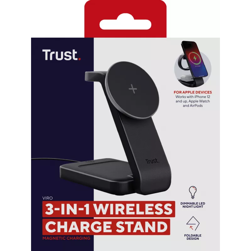 Trust Viro Auriculares, Headset, Smartphone, Smartwatch Negro USB Carga inalámbrica