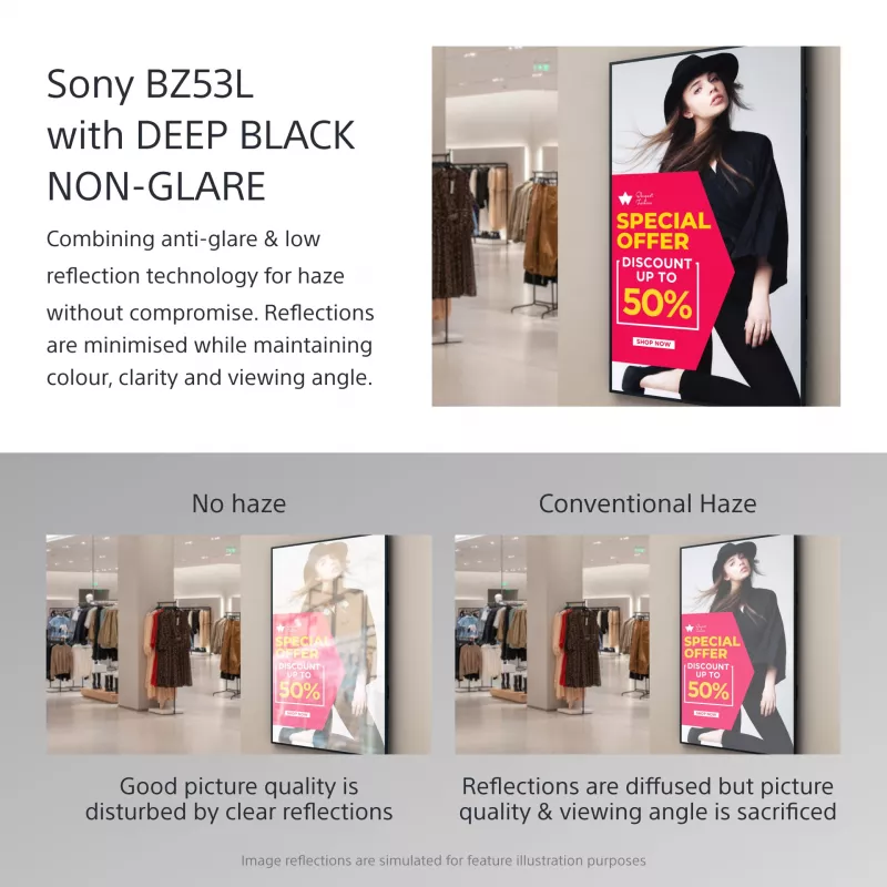 Sony BRAVIA FW-98BZ53L pantalla profesional 4K HDR Full Array LED, 780 cd/m2, Deep Black Non-Glare 47% Haze, 24/7 y 5 años PrimeSupport