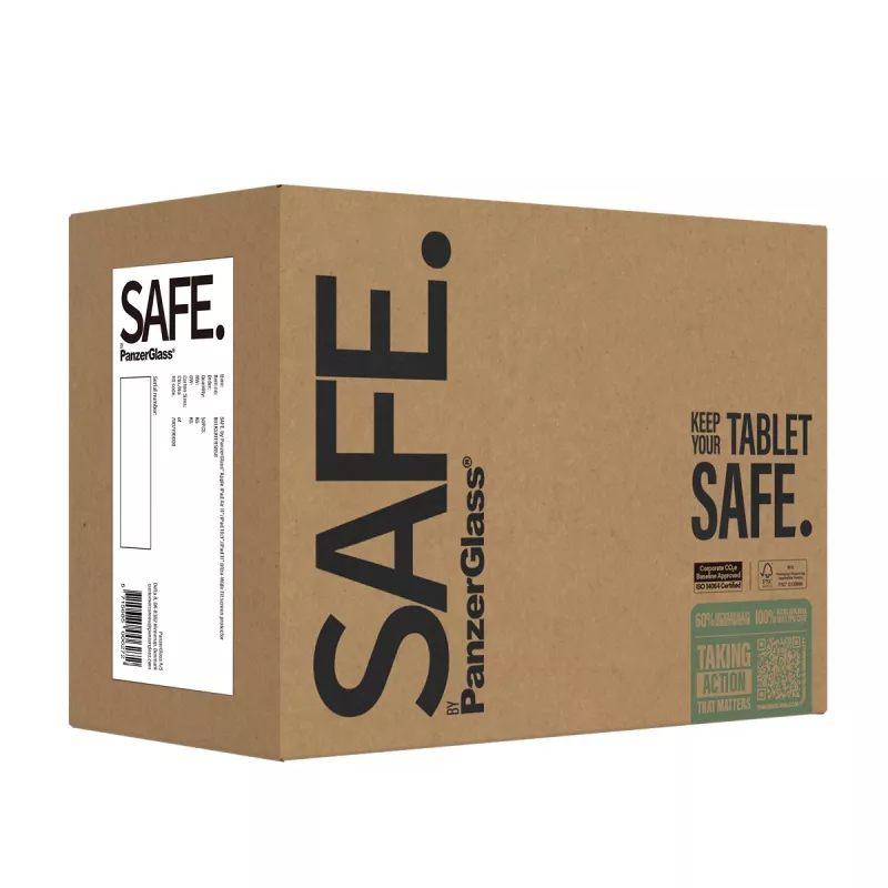 PanzerGlass SAFE. BULKSAFE95858 protector de pantalla de cristal para iPad Air 11 pulgadas (2024–2025), iPad 11 pulgadas (2025), iPad 10,9 pulgadas (2022), ajuste ultraancho, compatible con lápiz, pack a granel de 50 unidades