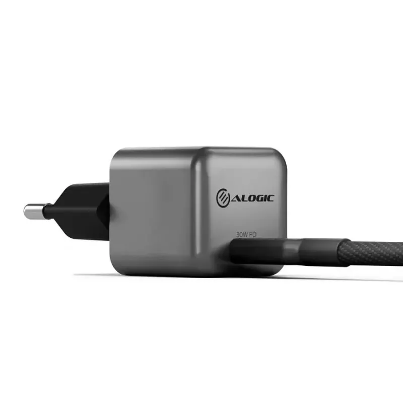 ALOGIC 1X30 30W Rapid Power Cargador USB-C MINI GaN Indoor AC Telefono móvil Portátil Smartphone Tablet