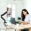 j5create JTSA101 Soporte de monitor ergonómico Negro Pinza de mesa Pasacables de mesa 8 kg 17 a 32 pulgadas