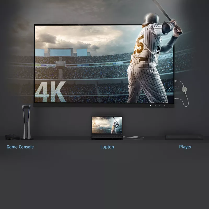 j5create JVAW75 ScreenCast 4K Extensor de pantalla inalámbrico HDMI™, gris/blanco