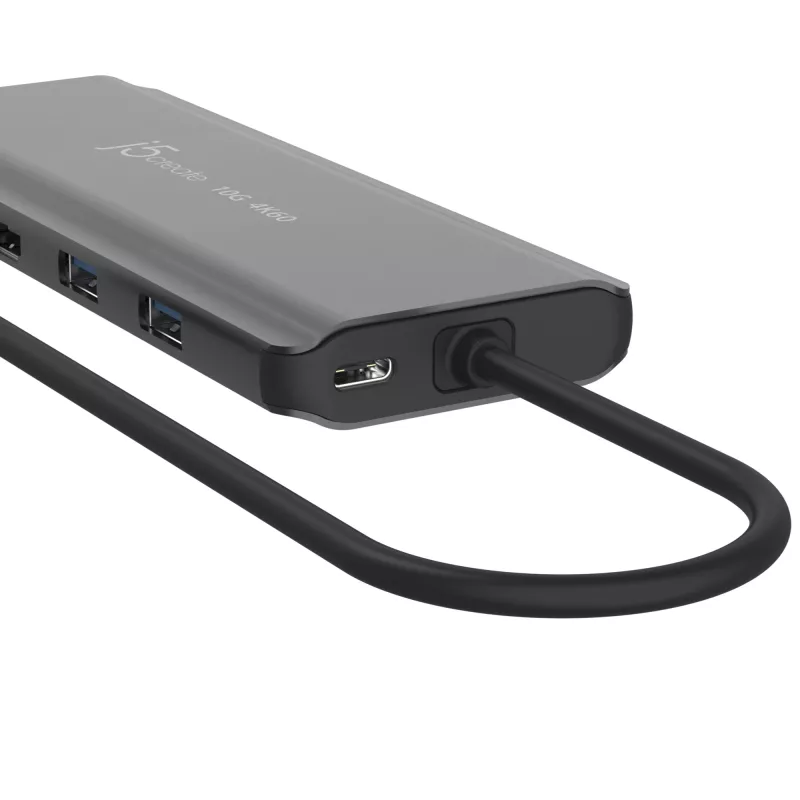 j5create JCD398 USB-C® Dual 4K HDMI™ 10Gbps Mini Dock, negro
