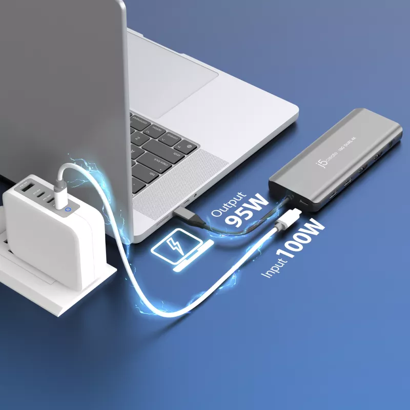 j5create JCD398 USB-C® Dual 4K HDMI™ 10Gbps Mini Dock, negro