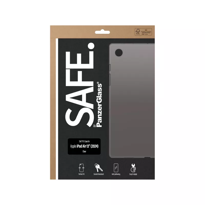 PanzerGlass SAFE. by ® funda TPU transparente para iPad Air 13'' (2024-2026)
