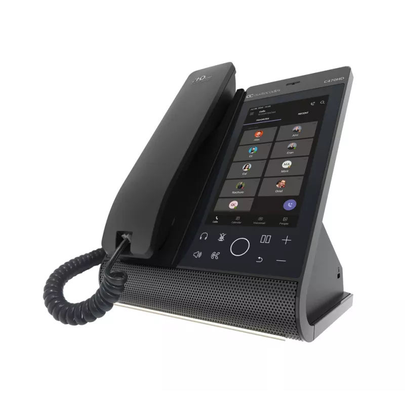 AudioCodes Teams C470HD TEAMS-C470HD-DBW Total Touch teléfono IP, PoE, GbE, Bluetooth, 14 cm (5,5 pulgadas) 720 x 1280, USB, negro
