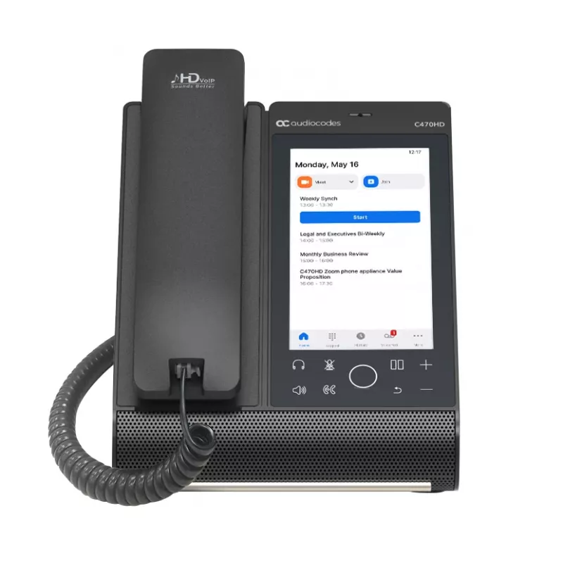 Teléfono IP AudioCodes Teams C470HD PoE GbE Auricular con cable Android