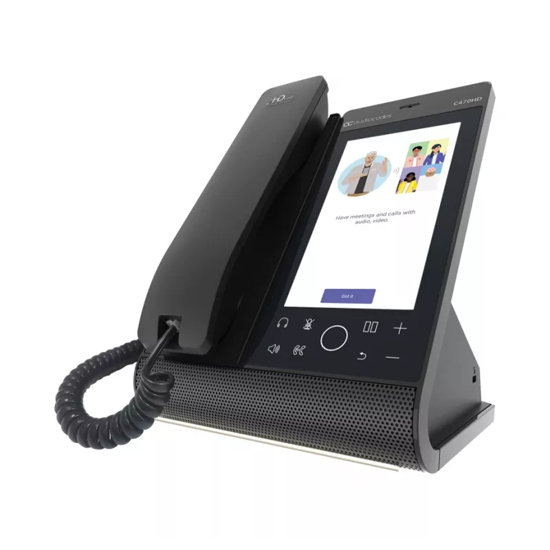 Teléfono IP AudioCodes Teams C470HD PoE GbE Auricular con cable Android