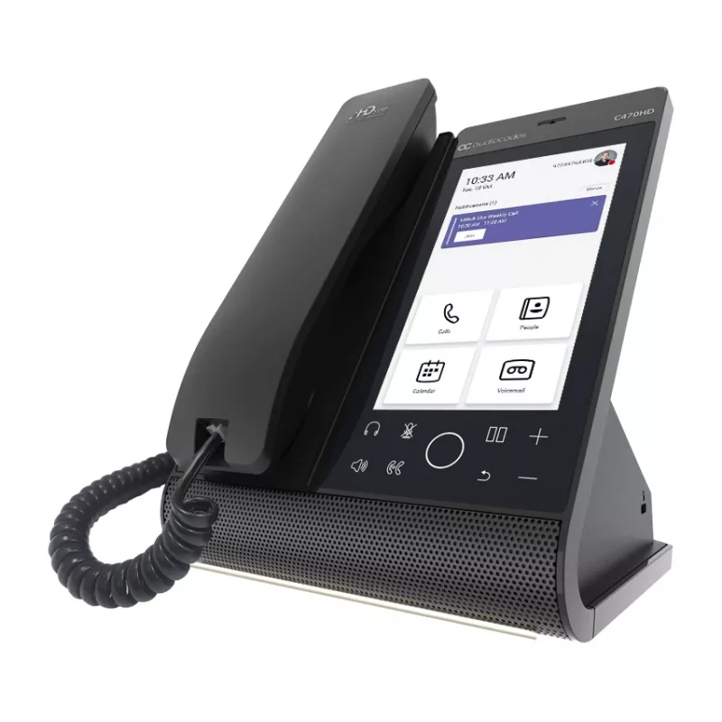 Teléfono IP AudioCodes Teams C470HD PoE GbE Auricular con cable Android