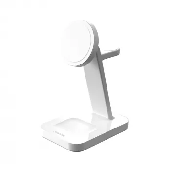 mophie Snap+ 3-in-1 estación de carga inalámbrica Auricular, Smartphone, Smartwatch Blanco USB Carga inalámbrica Carga rápida Interior