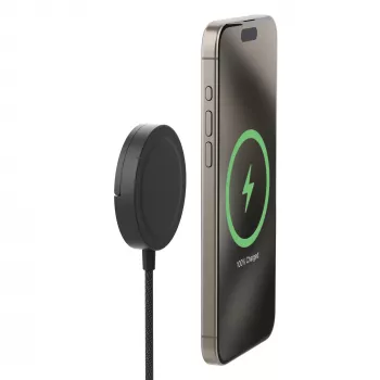 mophie Qi2 Magnetic Charger cargador inalámbrico para smartphone negro USB carga rápida interior