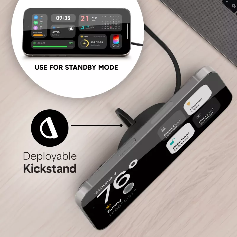 mophie Qi2 Magnetic Charger cargador inalámbrico para smartphone negro USB carga rápida interior