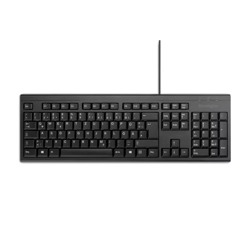 Kensington KB100 EQ Teclado con cable de tamaño completo USB Membrana QWERTZ