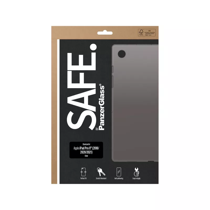 Funda TPU transparente PanzerGlass SAFE para Apple iPad Pro 11