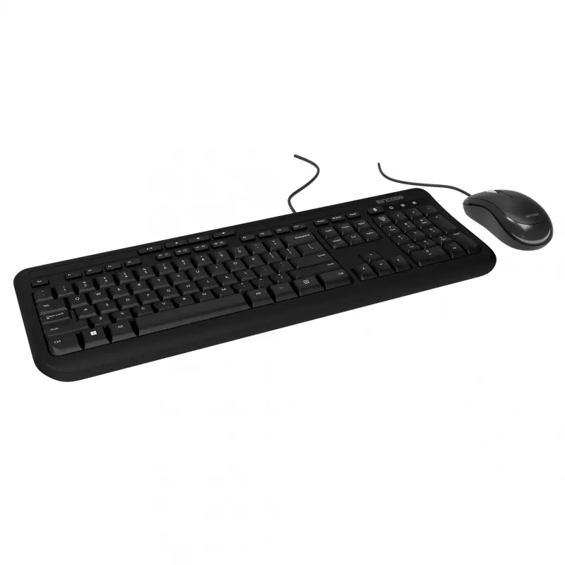 Incase Designed by Microsoft Wired Desktop 600 Teclado, ratón incluido, Universal USB, QWERTY, Alemán, Negro