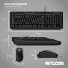 Incase Designed by Microsoft Wired Desktop 600 Teclado ratón incluido Universal USB QWERTY UK-Inglés Negro