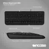 Teclado de tamaño completo con cable Incase Designed by Microsoft Wired 600 — USB, QWERTY, UK-Inglés, Negro
