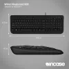 Teclado de tamaño completo con cable Incase Designed by Microsoft Wired 600 — USB, QWERTY, UK-Inglés, Negro