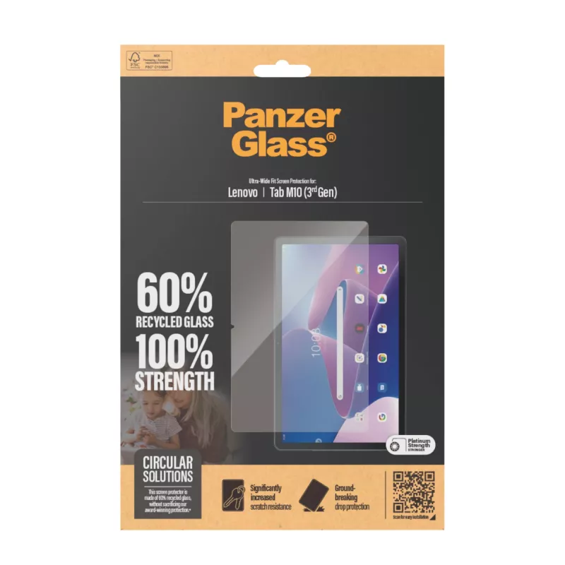 PanzerGlass® Protector de pantalla Protector de pantalla Lenovo Tab M10 (3rd Gen) | Ultra-Wide Fit
