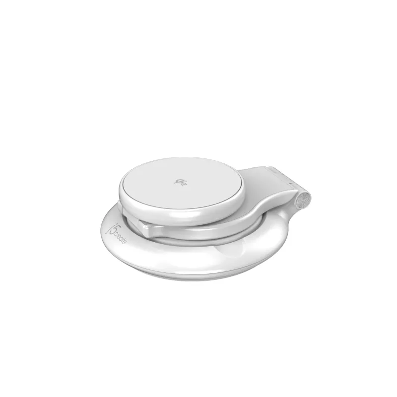 j5create Qi2 Estación de carga magnética plegable 3 en 1 Interior USB Smartwatch Auriculares Smartphone
