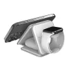 j5create Qi2 3 en 1 Magnetic Travel Wireless Charging Station Interior USB Carga rápida Blanco