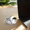 j5create Qi2 3 en 1 Magnetic Travel Wireless Charging Station Interior USB Carga rápida Blanco