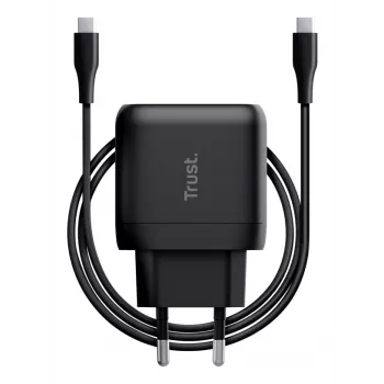 TRUST Cargador USB-C MAXO 45W GaN – Cargador rápido USB-C de 45W