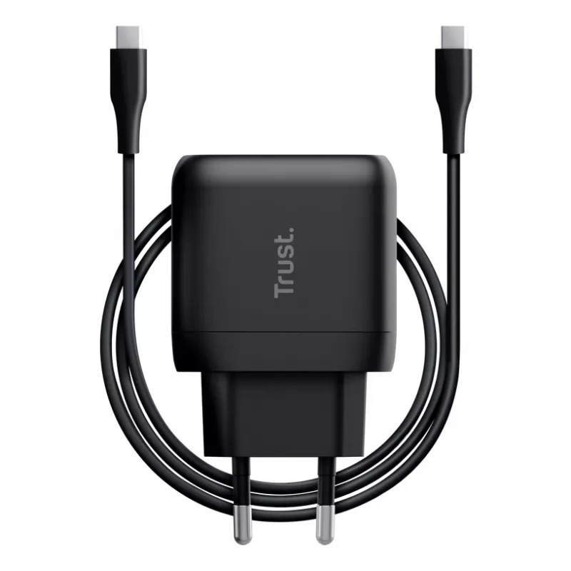 TRUST Cargador USB-C MAXO 45W GaN – Cargador rápido USB-C de 45W