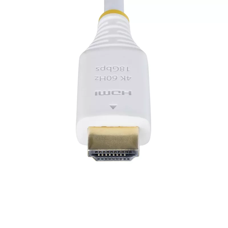 StarTech.com HDMI2-CABLE-4K60-6FW cable HDMI 2.0 High Speed Premium certificado de 1,8 m (6 pies), 4K 60 Hz/1440p 144 Hz, HDR10/HDCP 2.2/ARC, cubierta TPE, blanco