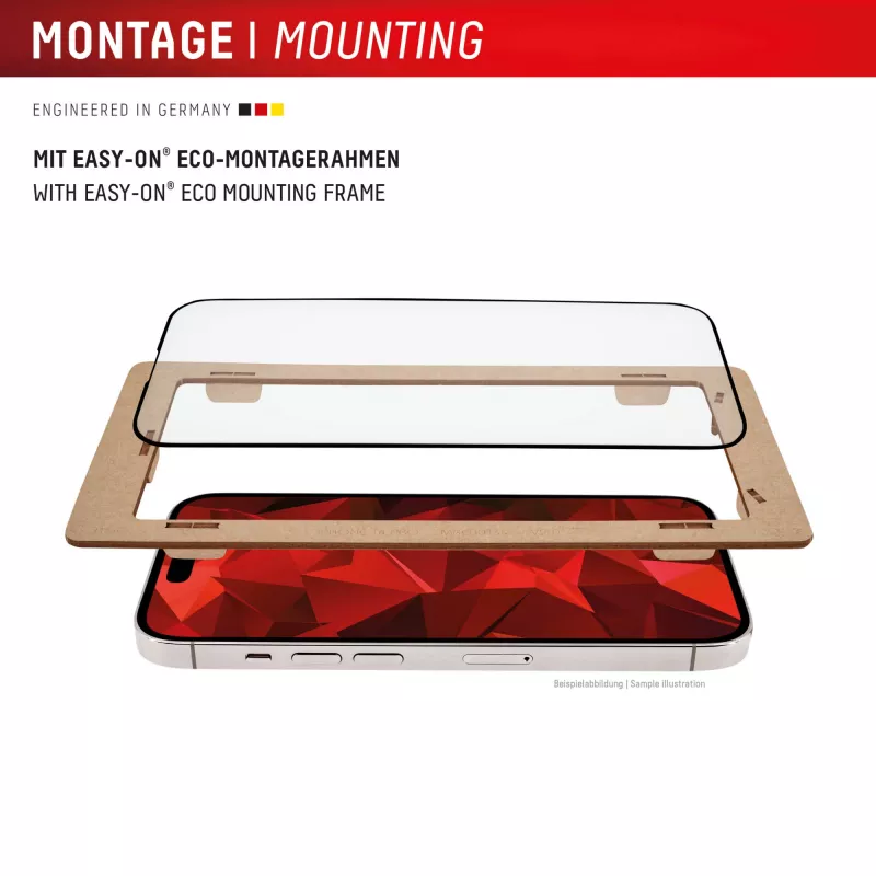 Displex Premium protector de pantalla (Full Cover, 10H) para Samsung Galaxy S25 Edge, marco de montaje Eco, cobertura total