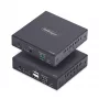 Extensor KVM HDMI StarTech.com sobre red IP, 4K 60Hz, sin controladores, HDMI y USB sobre Ethernet/CAT6, AVoIP, kit de transmisor y receptor, incluye kits de montaje
