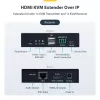 Extensor KVM HDMI StarTech.com sobre red IP, 4K 60Hz, sin controladores, HDMI y USB sobre Ethernet/CAT6, AVoIP, kit de transmisor y receptor, incluye kits de montaje