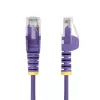 StarTech.com cable Ethernet CAT6 esbelto de 5m morado, sin lengüeta, 100W PoE, UTP, LSZH, 28AWG hilo de cobre desnudo puro, cable de red RJ45 esbelto con alivio de tensión, probado individualmente