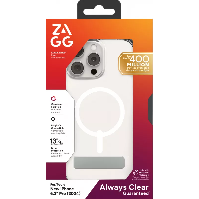Funda ZAGG Crystal Palace Snap KS Apple iPhone 16 Pro transparente
