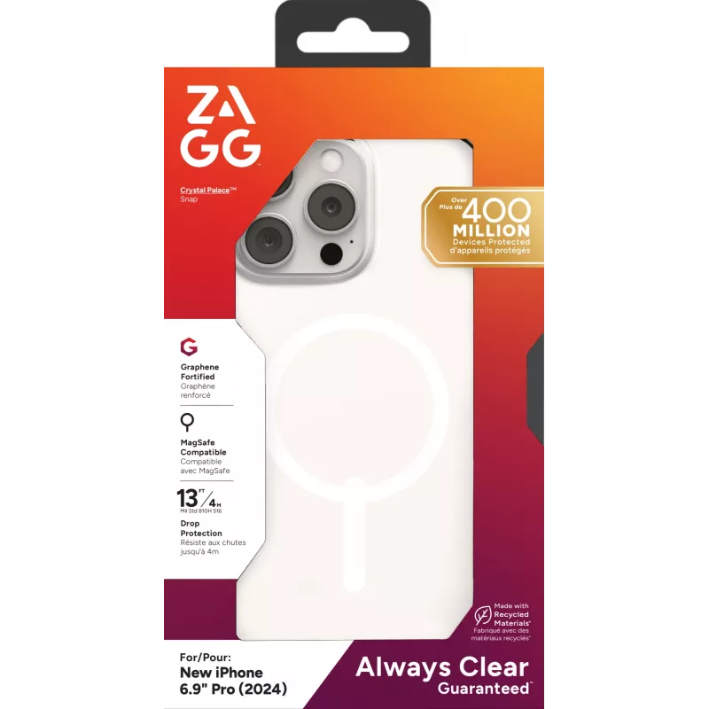 Funda ZAGG Crystal Palace Snap Apple iPhone 16 Pro Max transparente