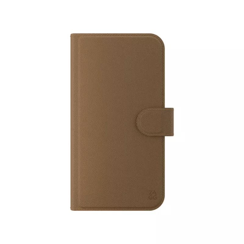 ZAGG 702314850 Folio funda con tapa para Apple iPhone 16e/15/14/13, piel sintética, marrón