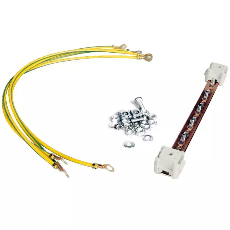 ROLINE 26.21.0110 kit de puesta a tierra para rack, barra equipotencial de 220 mm con cable de puesta a tierra