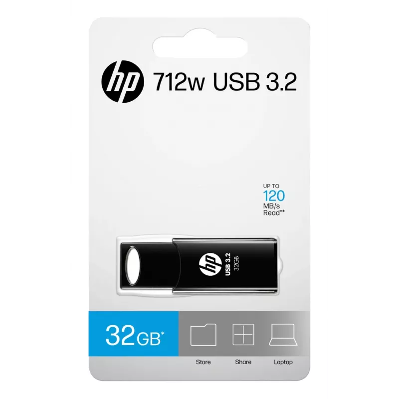 Memoria USB HP 712w 32 GB USB Type-A 3.2 Gen 1 (3.1 Gen 1) Negra