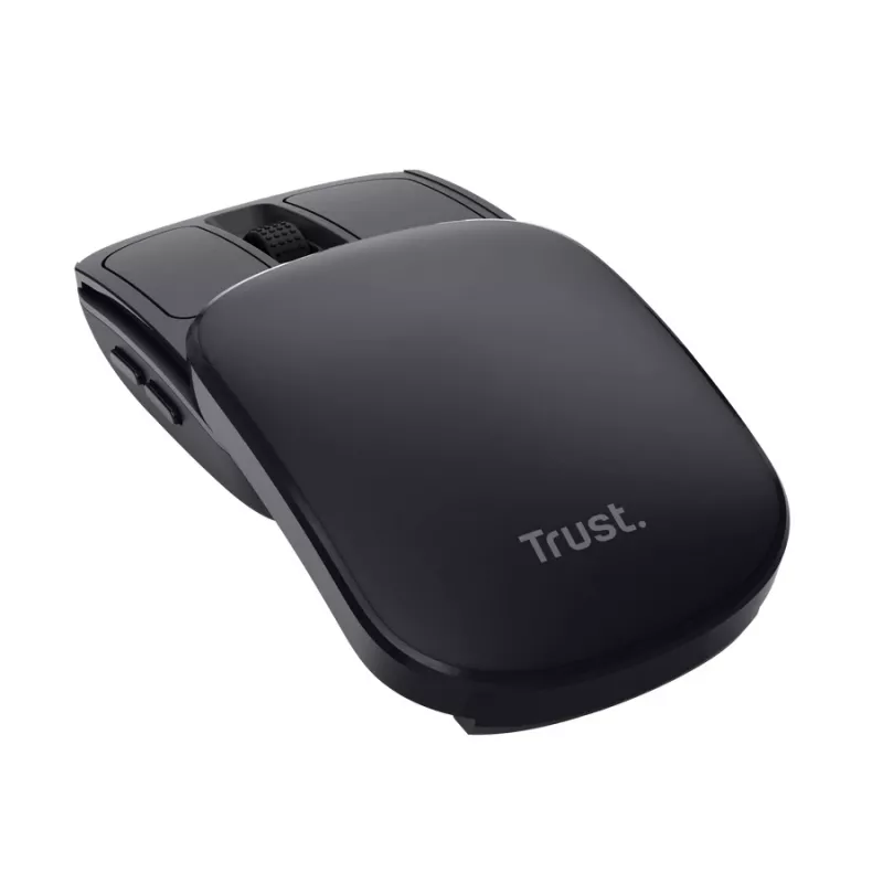 Ratón TRUST Travel ambidiestro RF Wireless 2400 DPI, 6 botones, negro