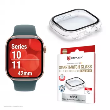 Protector de cuerpo completo e.v.i. DISPLEX Apple Series 10 42mm Transparente — lámina protectora de superficie completa para Apple Watch Series 10 42mm